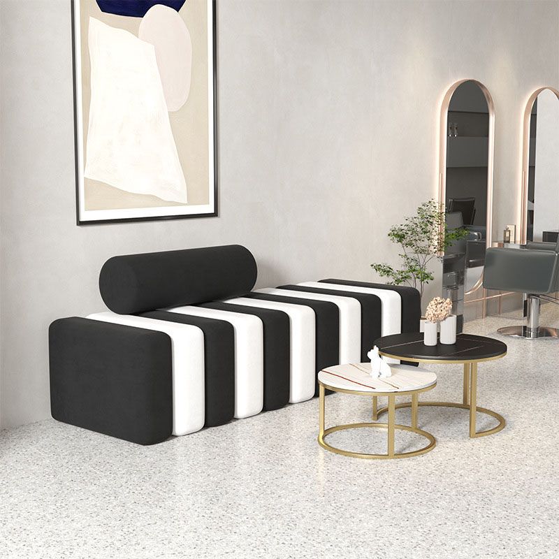 Velvet Standard Sofa Armless Tight Back Sofa for Living Room