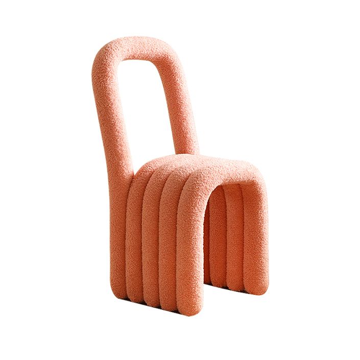 Silla lateral moderna de la cocina de las sillas laterales de las lanas de cordero 16" espalda abierta ancha que cena la silla lateral