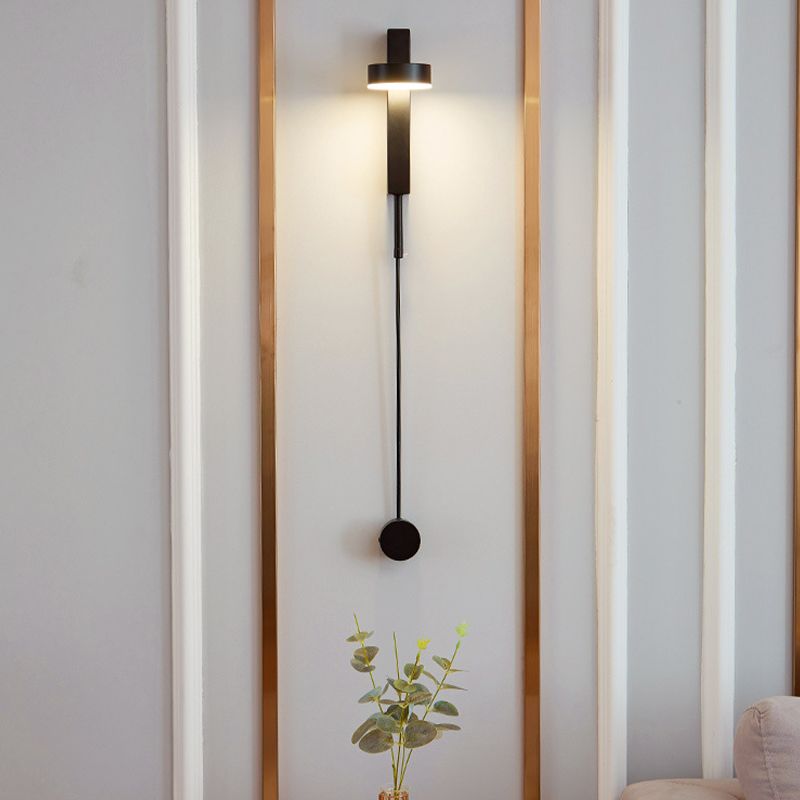 Zeitgenössische einfache Metallwand -Wandleuchte einzelnes Licht rotierendes Wandlicht für Wohnzimmer