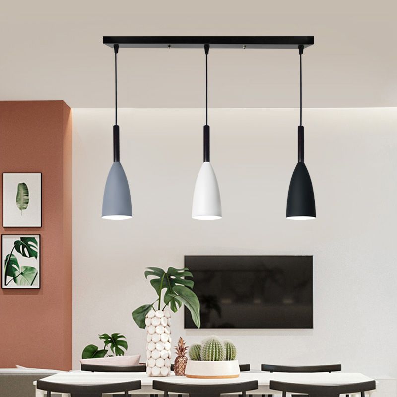 Cone Macaron Pendant Light in Modern Creative Style Lacquered Aluminium Hanging Lamp