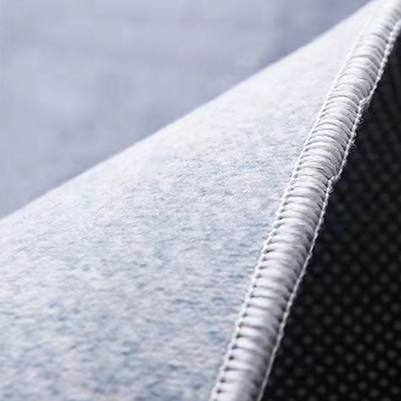 Black Modern Rug Polyester Grating Rug Non-Slip Backing Rug for Living Room