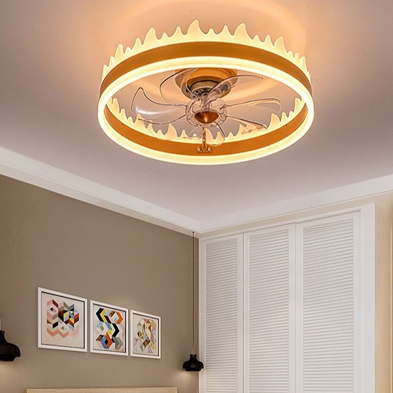 Makkaronkronenförmige Lüfterbeleuchtung Acrylschlafzimmer LED Semi Flush Light