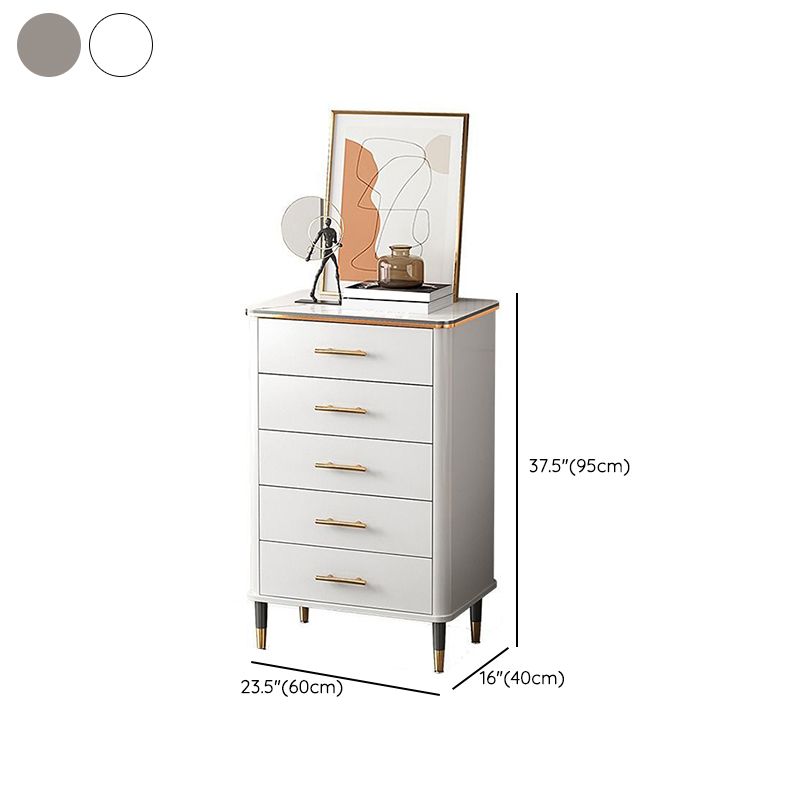 Contemporary Glam Storage Chest Marble Storage Chest Dresser for Home