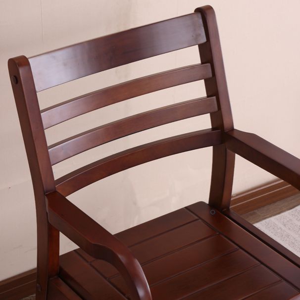 Contemporary Kitchen Wood Square Dining Chair Ladder Back Wood Counter Chair