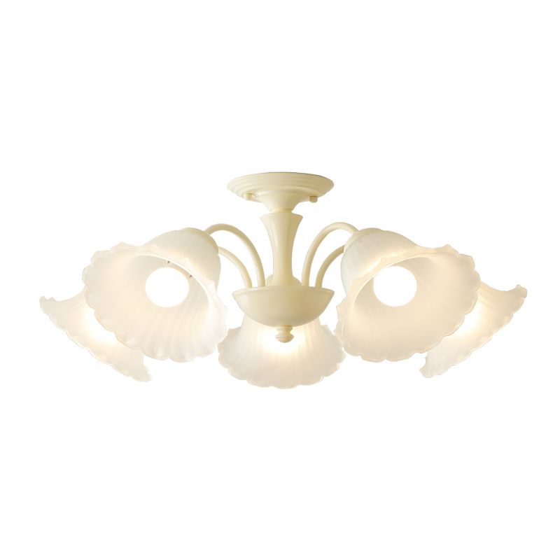 Nordic Flush Mount Light Creative Flush Mount Ceiling Light Fixture with Glass Shade