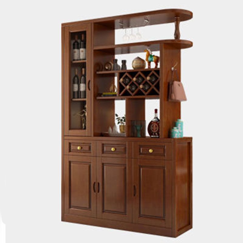 3-drawer Solid Wood Cabinet 15.74" Wide Accent Cabinet Doors