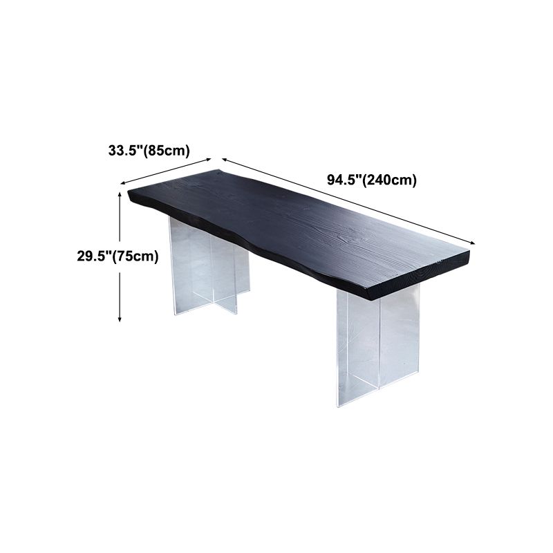 Modern Black in Pine Dining Table Specialty Dining Table for Kitchen