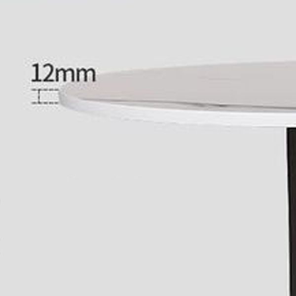 Stone Top Dining Table Traditional Luxury Table with 3 Legs in Black