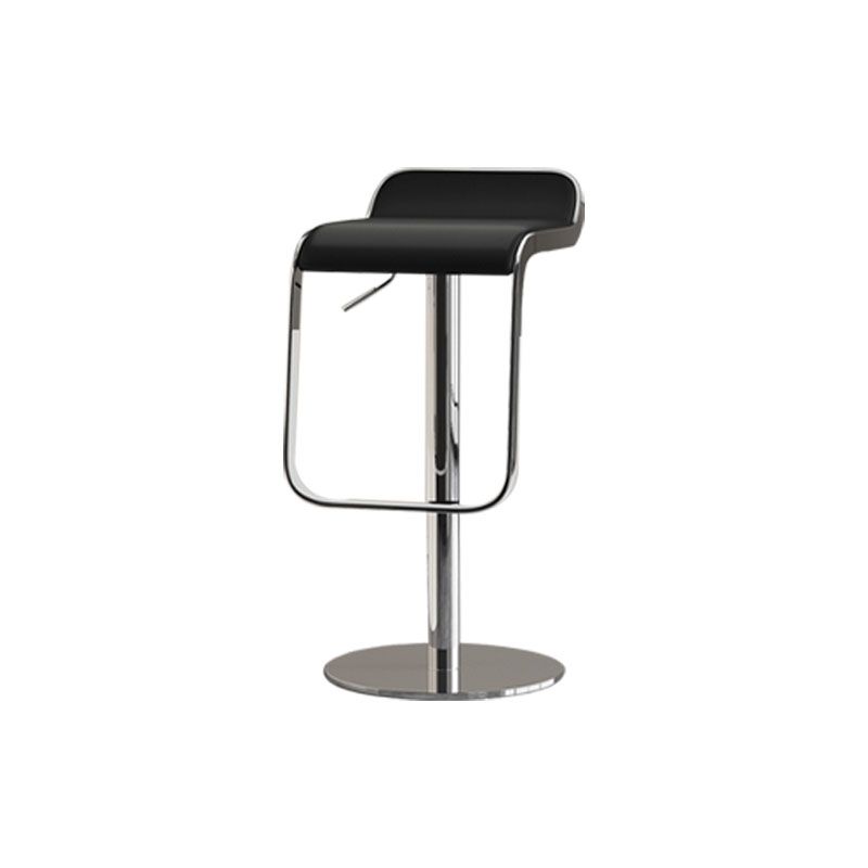 Faux Leather Bar Stools Adjustable Height Swivel Barstools with Footrest