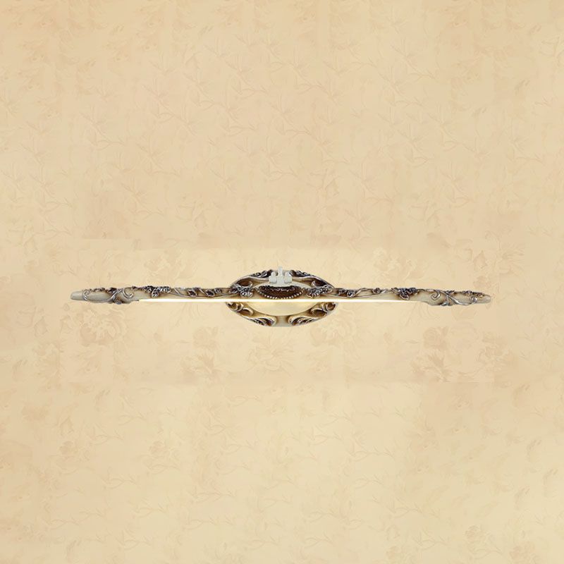 Traditional Carved Vanity Wall Light Adjustable Resin LED Sconce Light