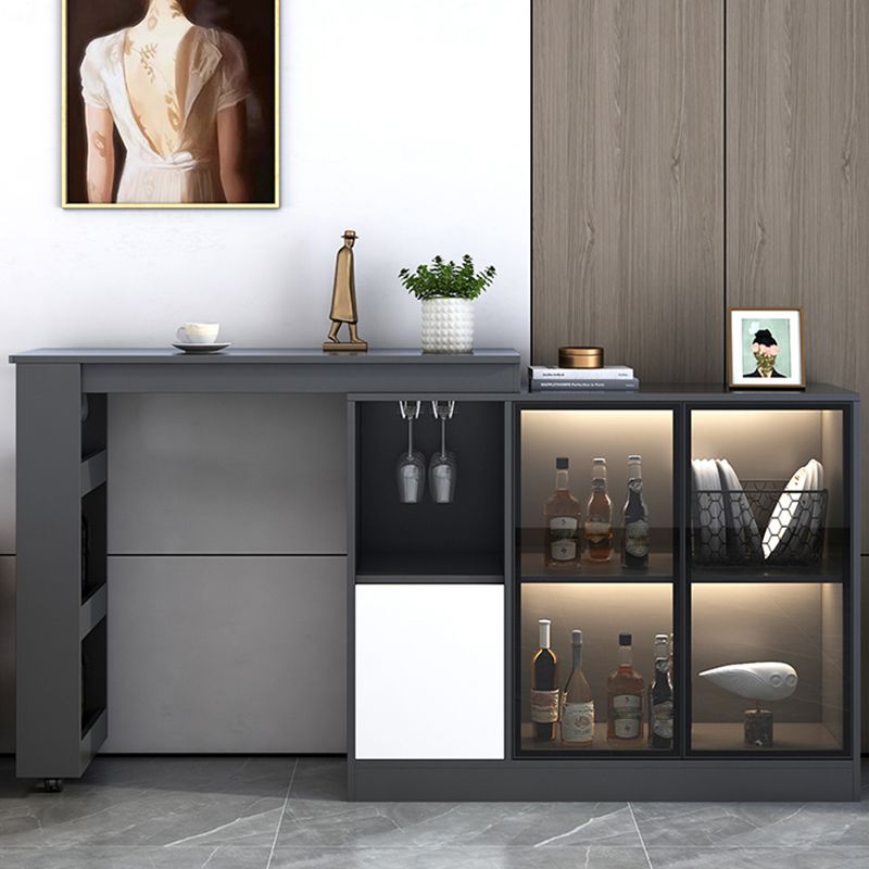 Contemporary Style Rectangle Wood Bar Height Table for Living Room