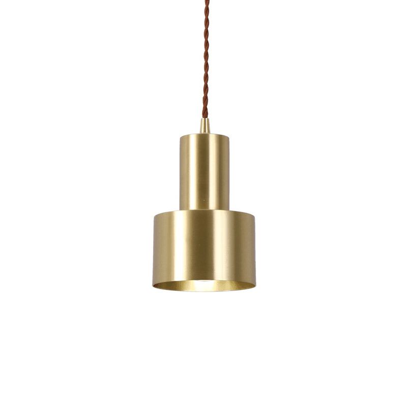 1 éclairage pendentif à cylindre lumineux moderne simplicité plafonnier en métal pour le restaurant