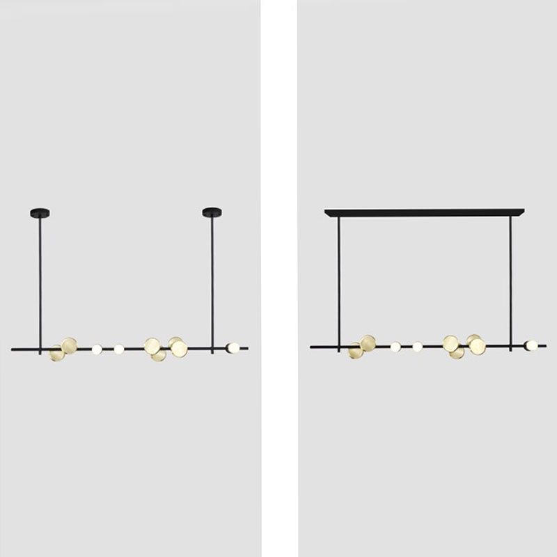 Postmodern Style LED Island Lamp Metal Dining Room Suspension Light Fixture