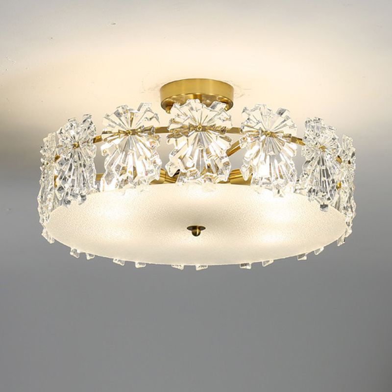Nordic Ceiling Light Creative Glass Flush Mount Light Fixture for Bedroom