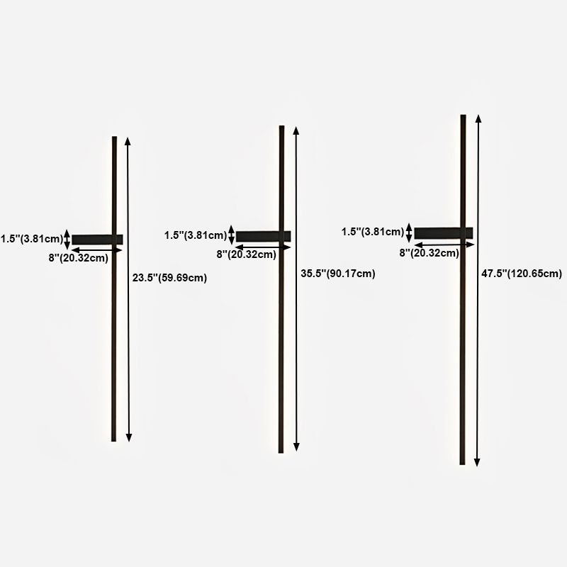 Metal Linear Shade Wall Sconce Modern Style 2 Lights Wall Mounted Light