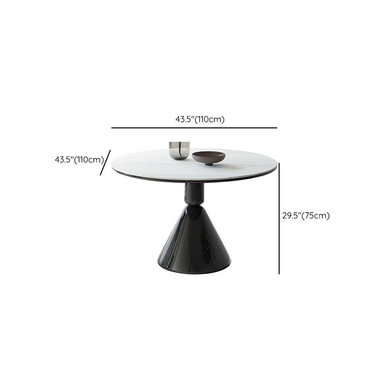 Contemporary Dining Room Dinner Table Round Pedestal Dining Table