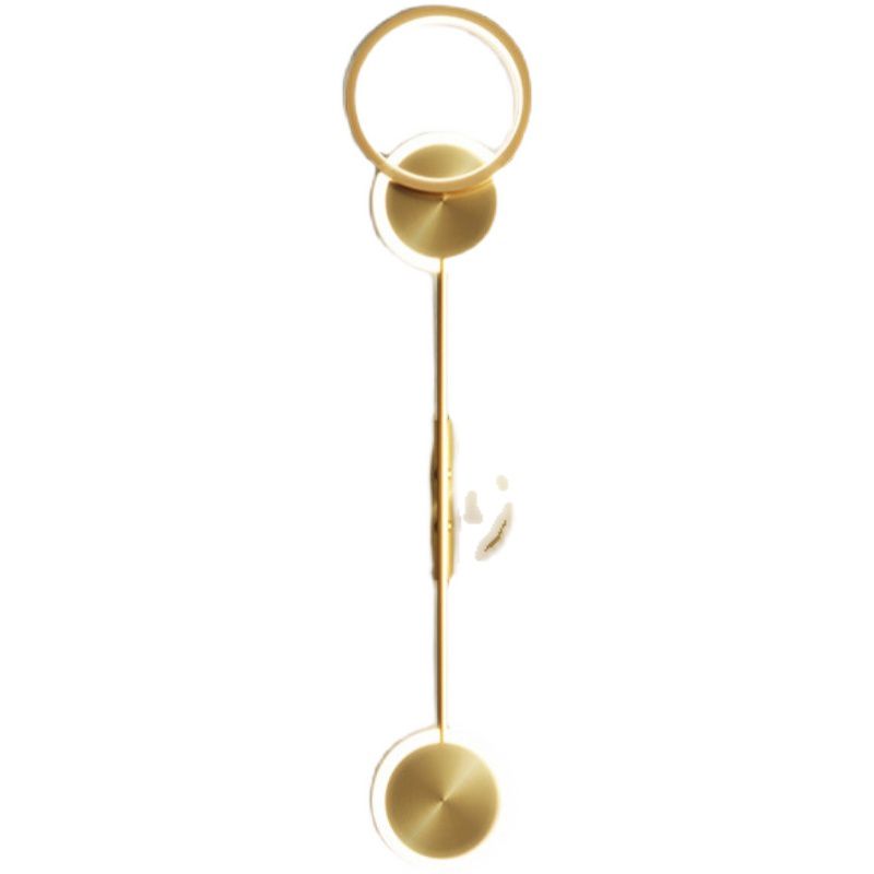 Nordic Style Brass Wall Light Circle Gold LED Wall Sconce for Living Room