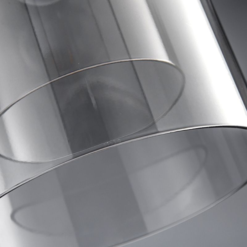 Lumière à double verre simple dans la lampe suspendue en fer forgé de style concis moderne pour salle à manger