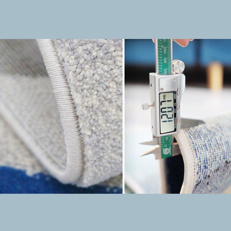 Simple Gradient Traces Carpet Blue Tone Polyester Rug Stain Resistant Carpet for Home Decoration