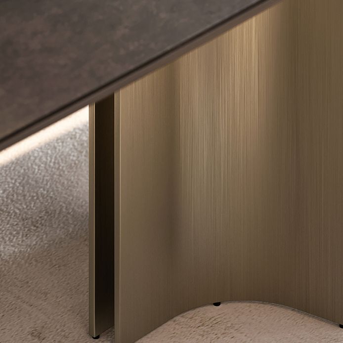 Nordic Glam Sintered Stone Rectangle Table Set 1/4/5/7 Pieces Dining Set