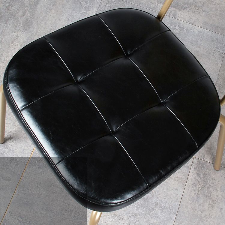Cuir d'unité centrale de style industriel dinant des chaises ouvertes arrière dinant des chaises latérales sans bras