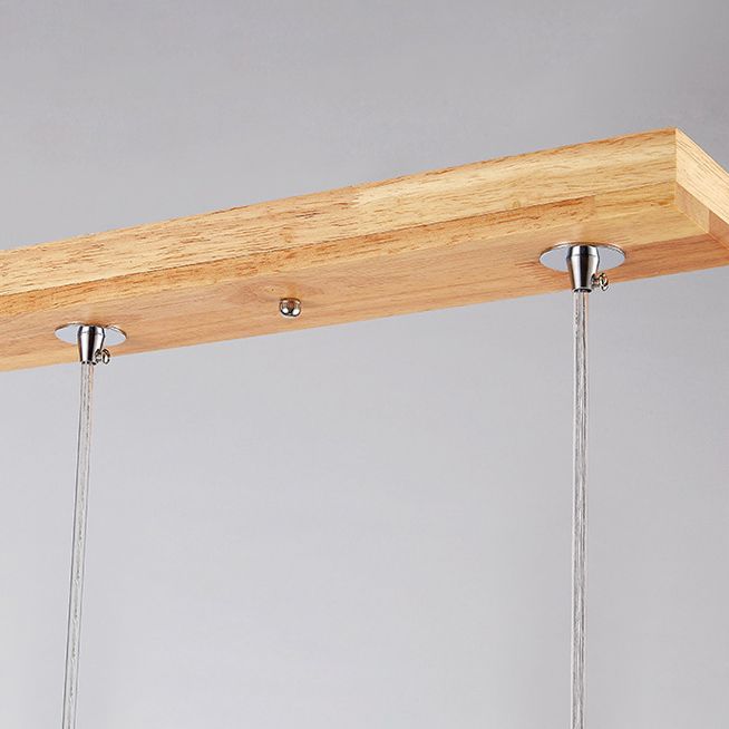 Verre Unique Forme suspendue Lumières Modern Style en bois suspendu le montage