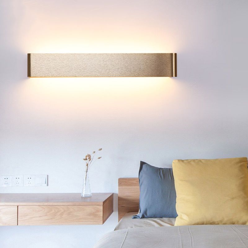 Contemporary Style Rectangular Wall Lamps Metal 2 Lights Wall Lighting