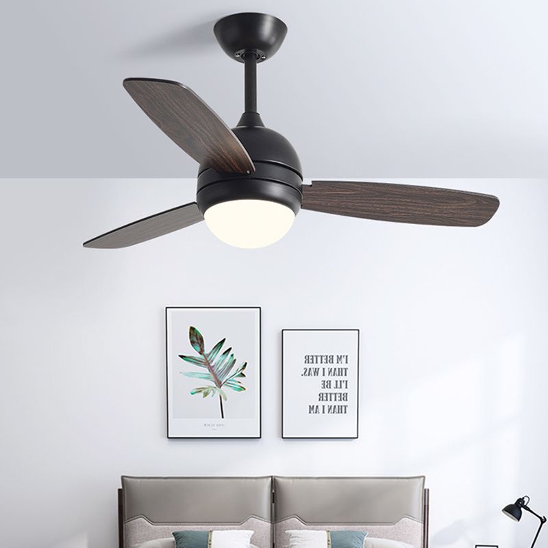 Dome Shape Metal Ceiling Fan Lighting Kids Style 1 Light Ceiling Fan Lamp