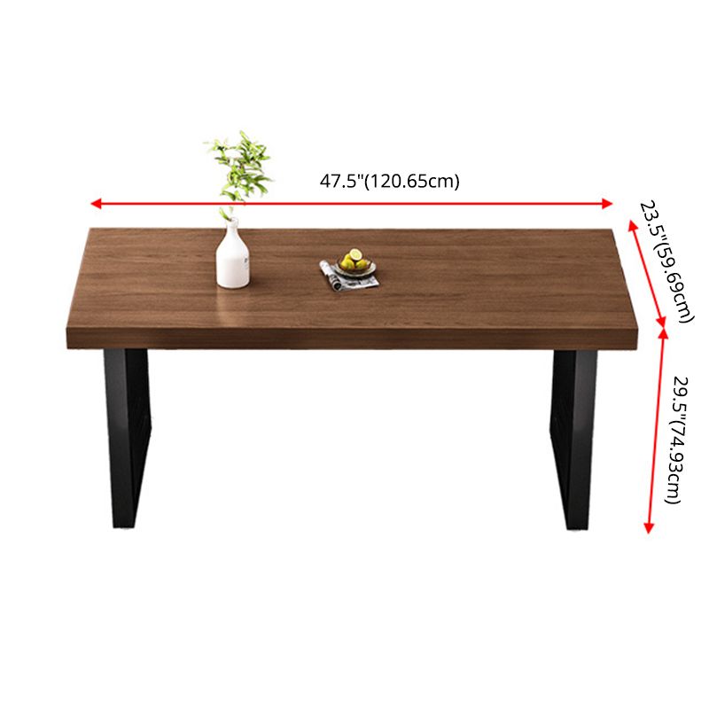 Industriële stijl houten dineren † kamer † ingesteld met rechthoekige tafel en metalen eettafel meubels