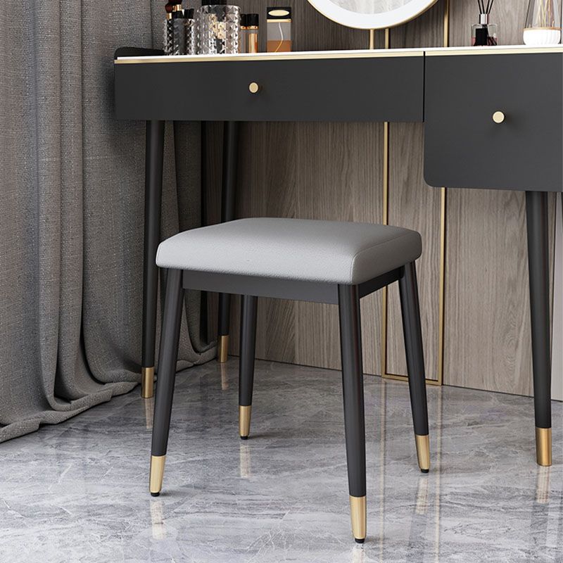 Leather Standard Stool Modern Style Simple Household Rectangular Stool