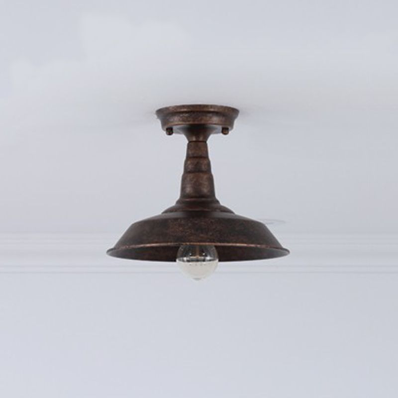 Lampada semi-floscio in metallo semi-flush ombreggiata in stile semi-filo