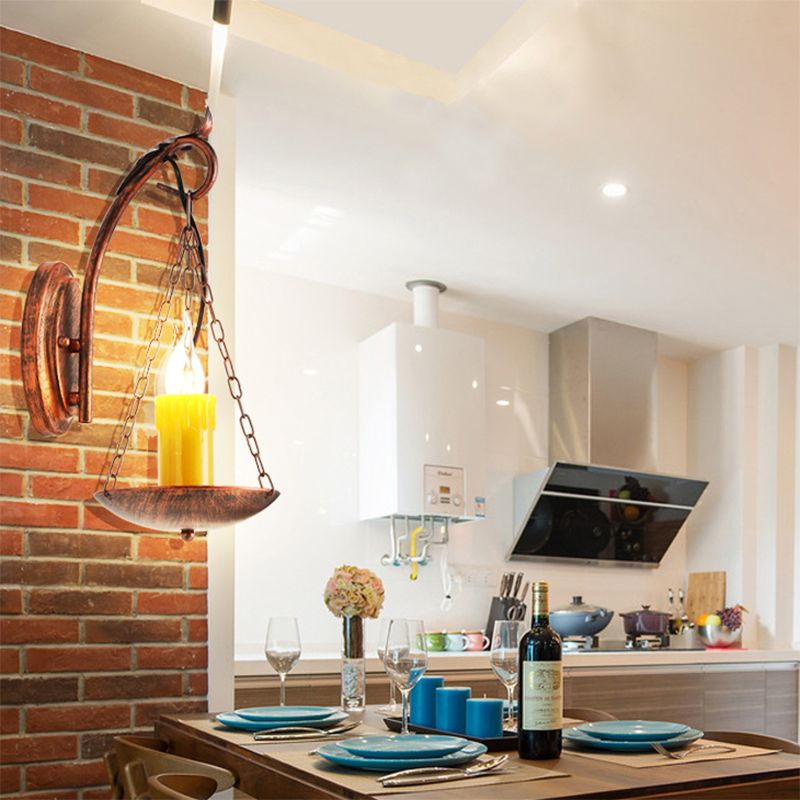 Cougie Suspenten Light Light Rustic Lodge Metallic 1 Éclairage d'éclairage clair pour le foyer