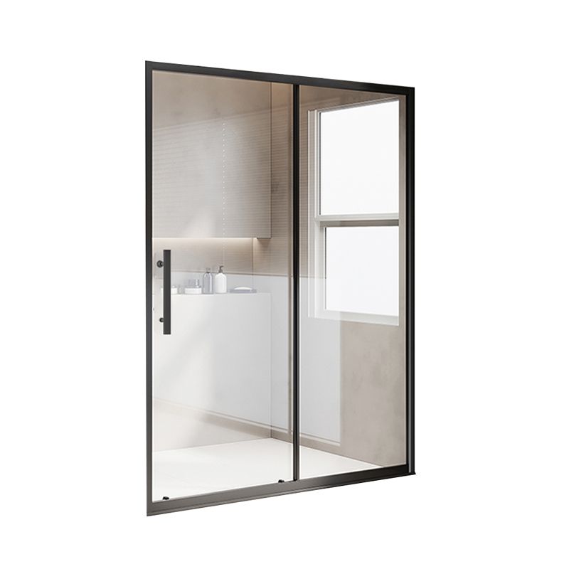 One-shaped Sliding Shower Bath Door Transparent Tempered Glass Shower Door