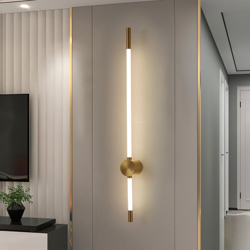 Golden/Black Linear Wall Light Sconces Modern LED Sconces for Living Room