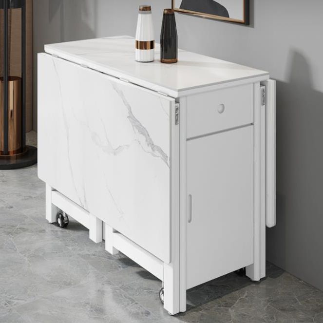 Contemporary Folding Furniture Stone Pedestal Dining Site Table for Home (only Table)