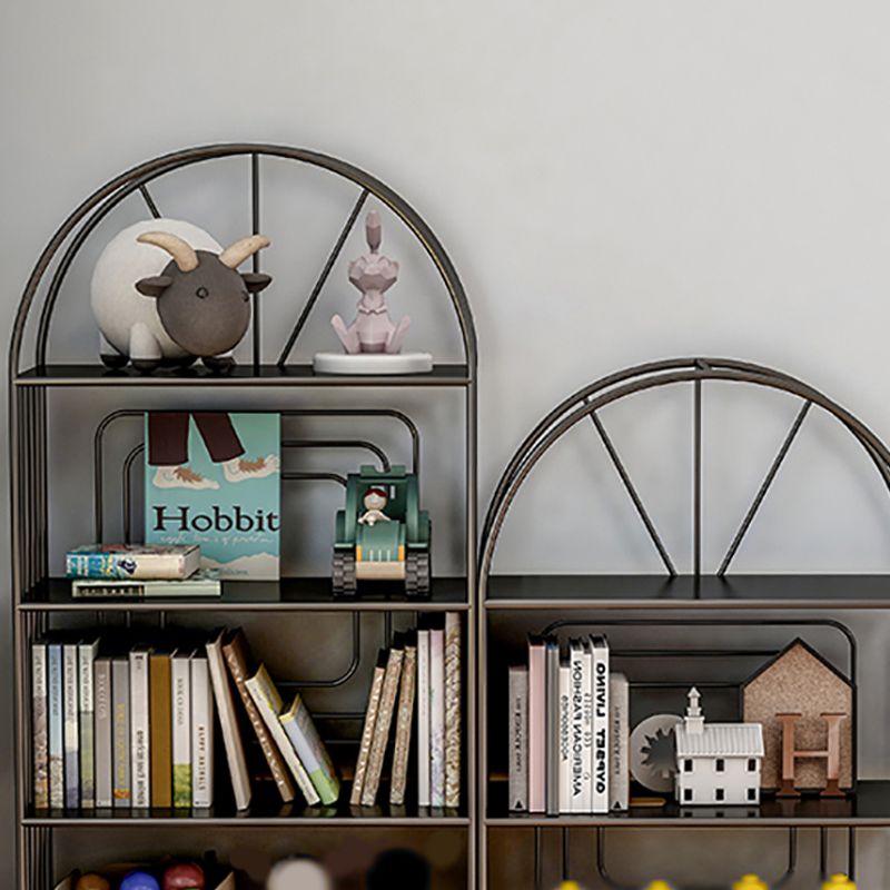 Modern Metal Bookcase Standard Open Back Bookshelf with Shelves