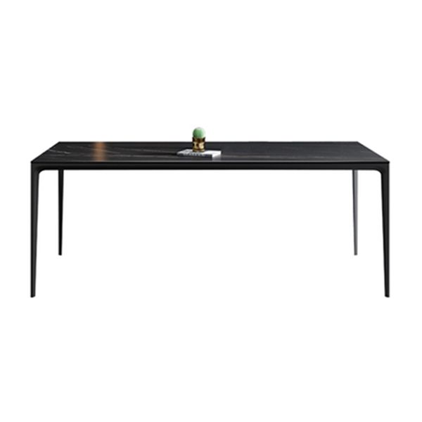 Mesa de comedor de piedra sinterizada de estilo industrial Mesa Base Metálica Mesa Rectángulo