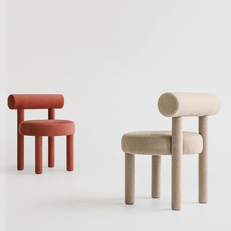 Upholstered Side Chair Open Back Dining Chair for Dining Room