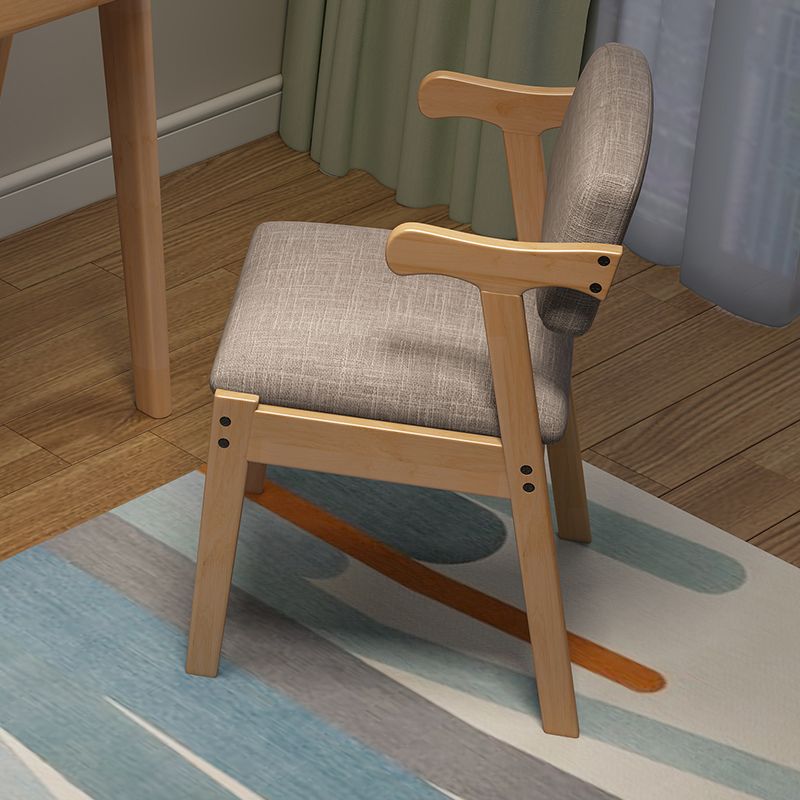 Chaise de salle à manger en bois de style moderne, fauteuil de salle à manger unique à dossier ouvert pour la cuisine