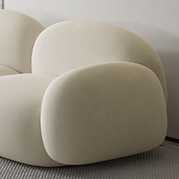 Contemporary Cushions Rolled Arm Living Room Stationary Settee