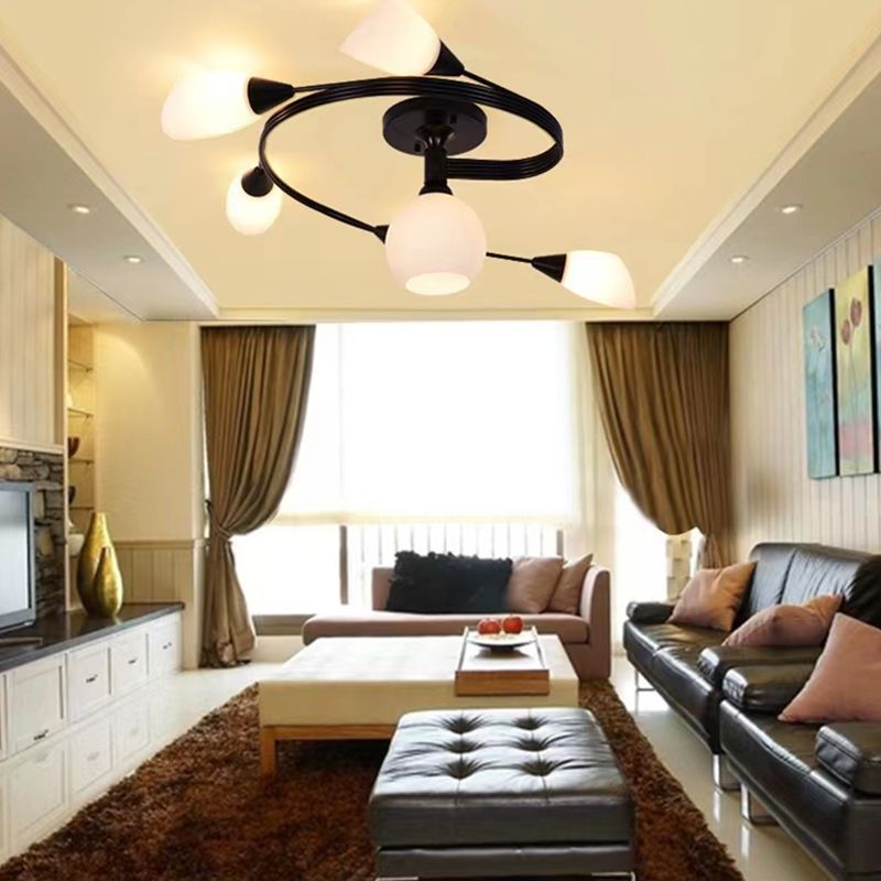 Nordic Style Metal Ceiling Light Ball Shape Ceiling Lamp for Bedroom
