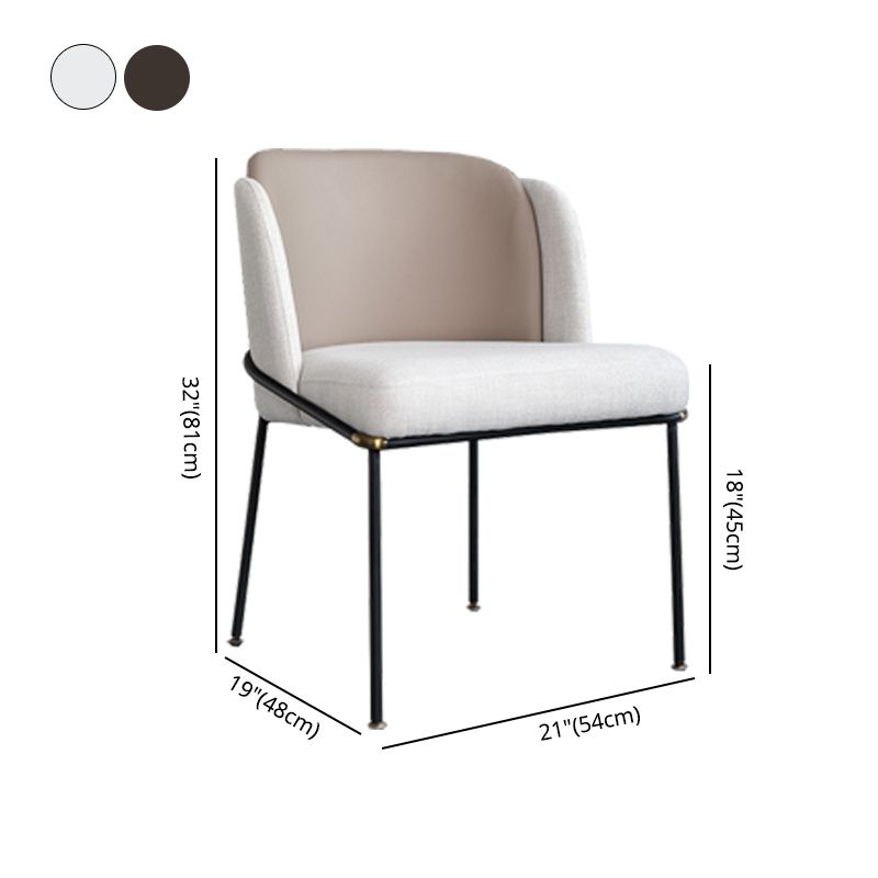 La tela de lino del estilo moderno que cena las sillas tapizadas parte posterior sólida del sólido de las sillas para el uso en el hogar