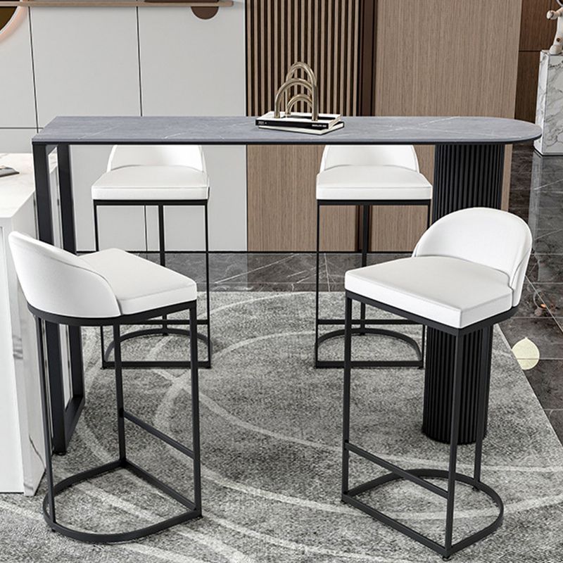 Stone Bar Table Specialty Contemporary Pub Table for Cafe and Breakroom