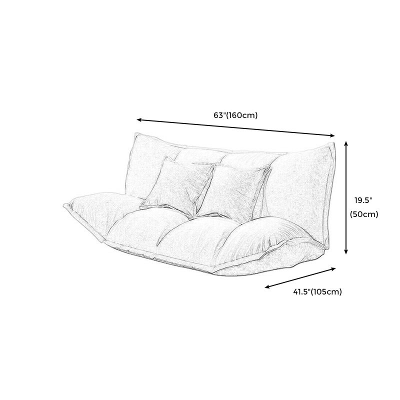 Zeitgenössischer enger Rücken Cabrio Sleeper Sofa Stoff Armless Sofa