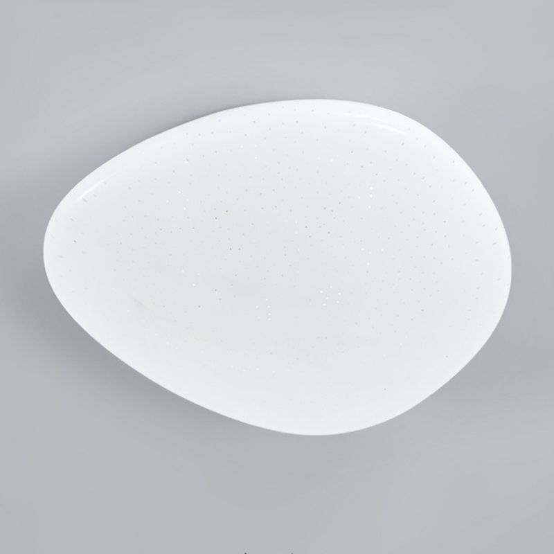 Single Modernism White Flush Mount Lighting Unique LED Ceiling Light for Bedroom