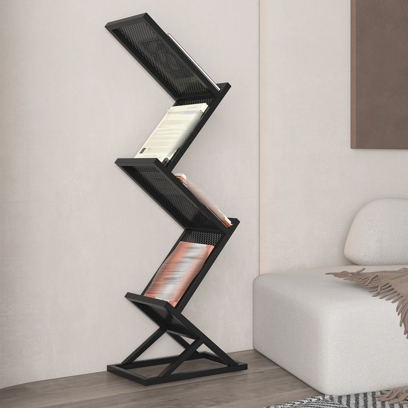Modernes Metall Etagere Buchhandel Eisen vertikaler Bücherregal, 15,7 "L x 9,8" W x 45,7 "H