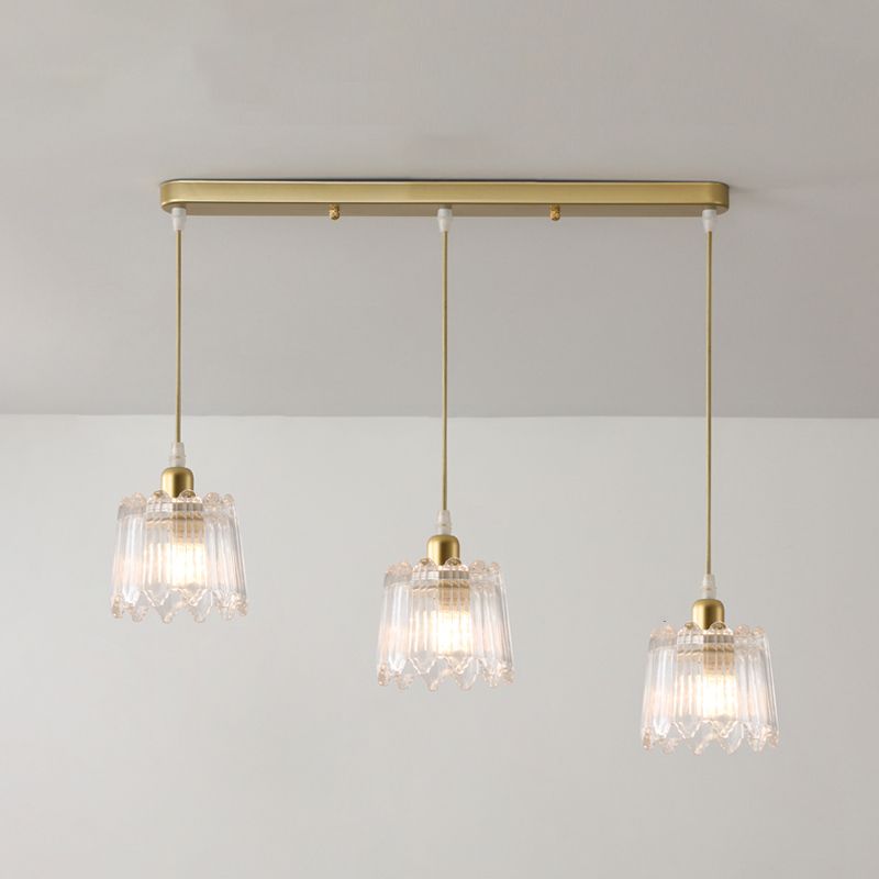 Bar Hanging Pendant Light Vintage Glass Ceiling Pendant Light with 3 Lights