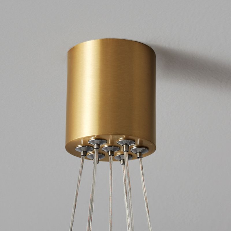 Moderne modische Globus Hanging Lampe Kupfer Innenheizlicht mit weißem Glasschatten