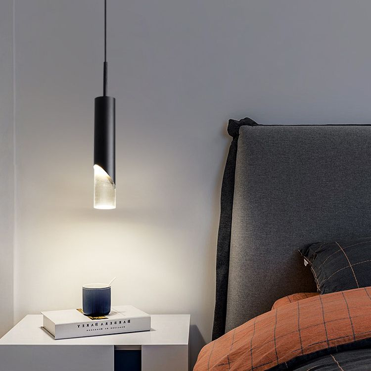 LED Mini Cilindri a cilindri Lighting Forma lampada a soffitto in metallo in tonalità acrilica trasparente