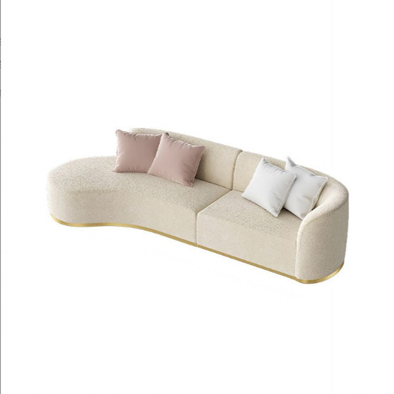 Tight Back Scandinavian Sectionals,27.5"H Wool One Arm Sectionals